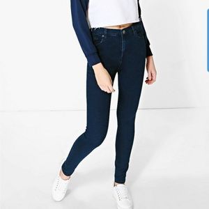 Boohoo Abby 5-Pocket High Rise Skinny Jeans